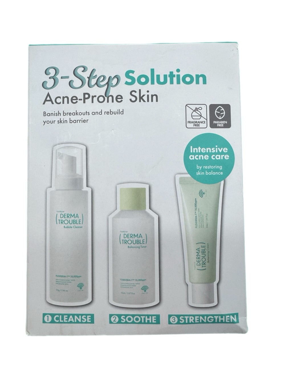 Fusiderm 3 Step Solution for Acne-Prone Skin